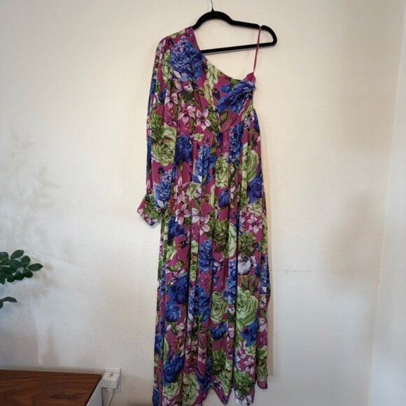 ChicMe Vibrant Floral Maxi Dress in Purple, Pink, and Blue - Picture 6 of 6